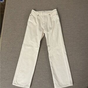 KHAITE Women’s Off-White Straight Jeans